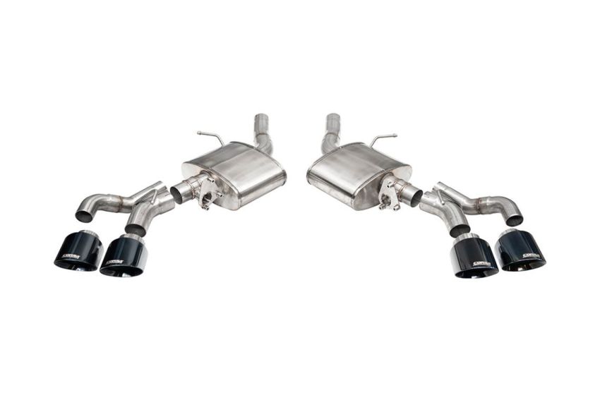 CORSA Performance 21322BLK Corsa 22-24 Caddy CT5-V Blackwing 3in Axle-Back - Act. Exh. - Dual Rear Exit - Twin 4.5in Tips - Blk