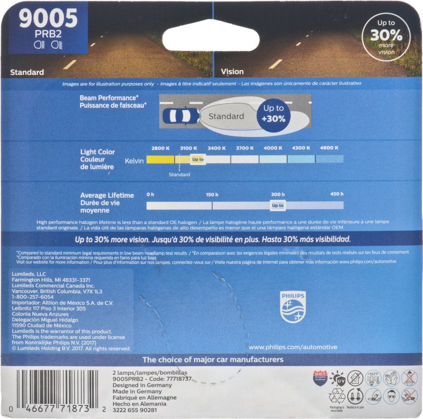 Philips 9005PRB2 Philips Vision Headlight 9005
