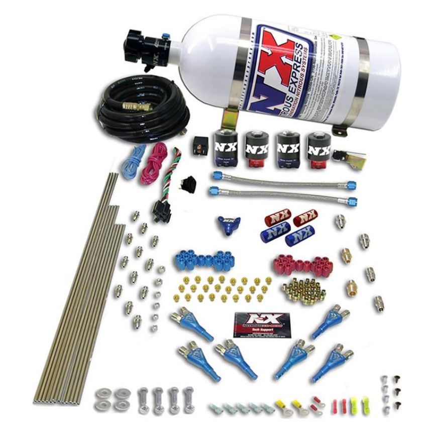 Nitrous Express 90065-10 PRO-SHK/ALC (250-350-450-550-650HP) 4 SOLENOIDS WITH 10LB BOTTLE