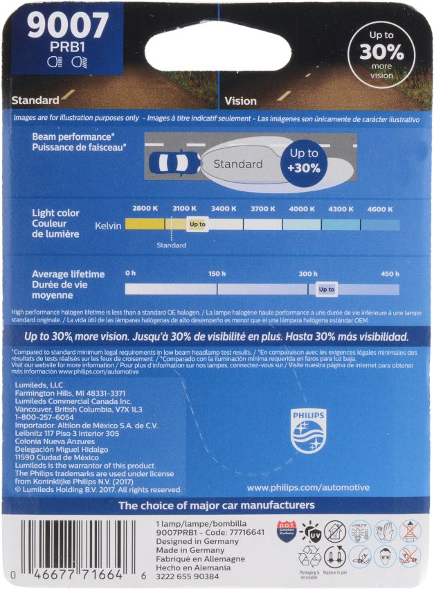 Philips 9007PRB1 Philips Vision Headlight 9007