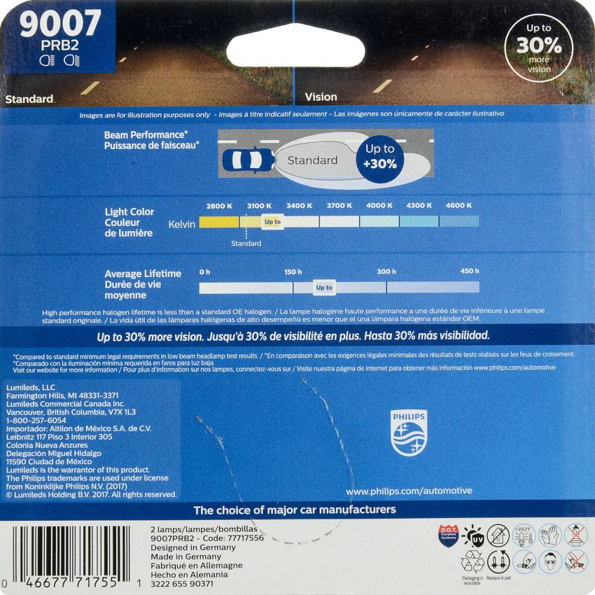 Philips 9007PRB2 Philips Vision Headlight 9007