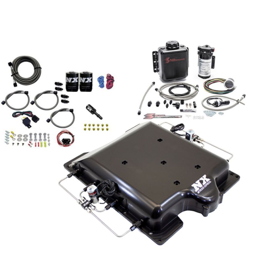 Nitrous Express 20972BMF-00 Dodge Hellcat Supercharger Lid Nitrous & Water Injection Kit (100-400HP) w/o Bottle