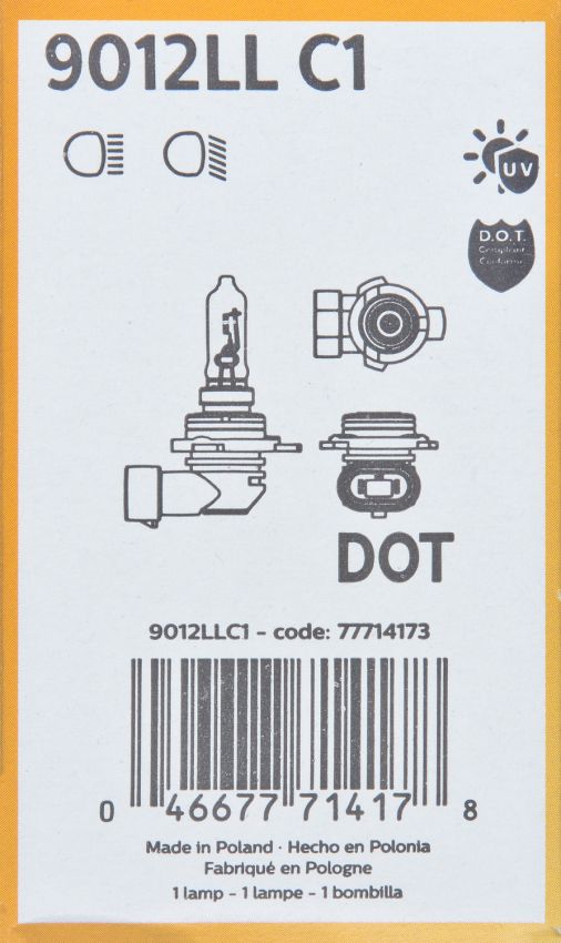 Philips 9012LLC1 Philips Longerlife Bulb 9012