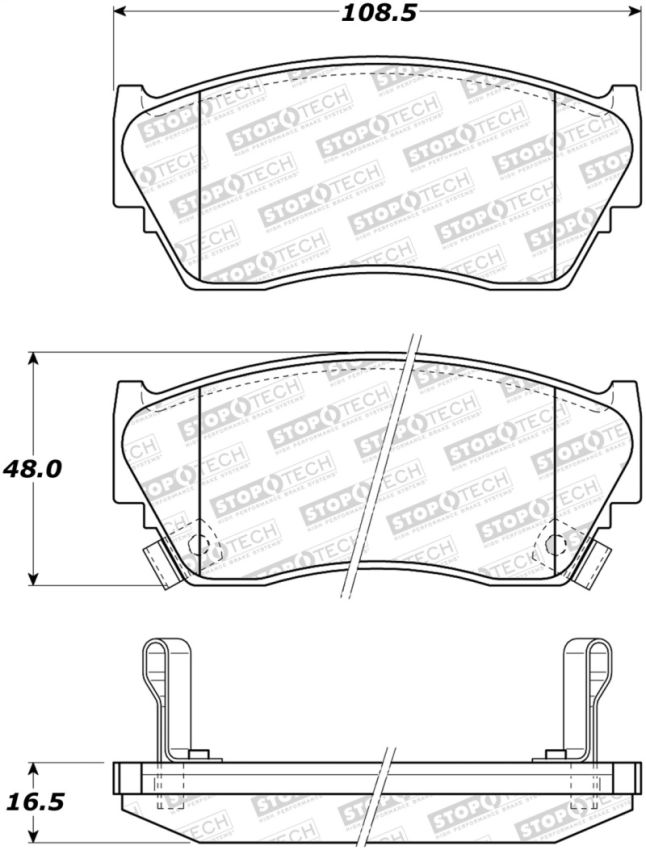 Stoptech 308.05100 Street Brake Pads - Front
