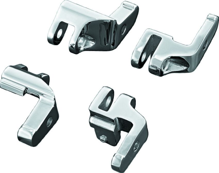 Kuryakyn 4588 Floorboard Relocator Brackets 17-23 Touring Chrome