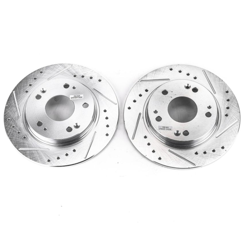 PowerStop JBR1385XPR PowerStop Evolution Performance Drilled, Slotted & Plated Brake Rotor Pair