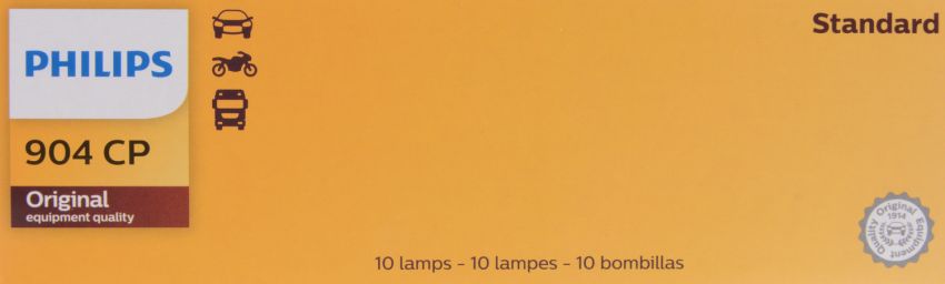 Philips 904CP Philips Standard Miniature 904 Pack of 10