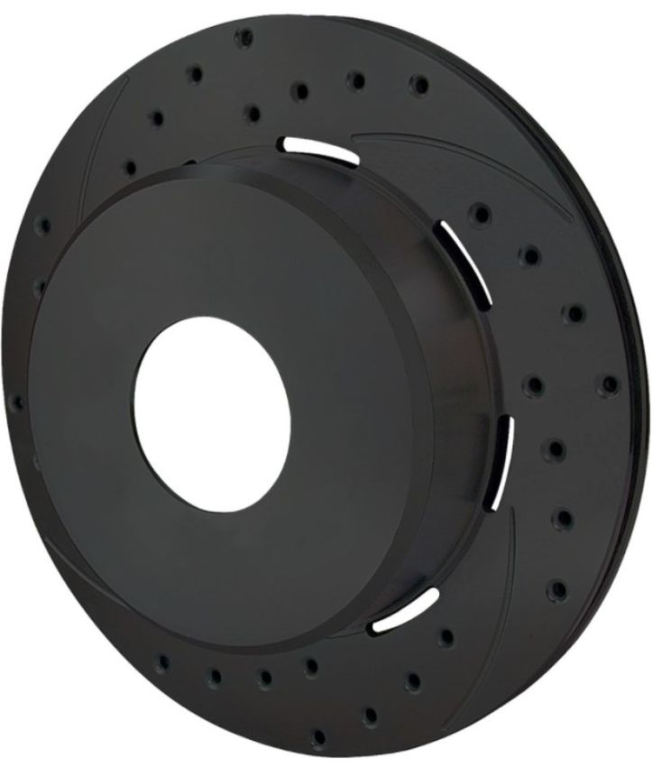 Wilwood 160-6973-BK Rotor-1.91in Offset-SRP-BLK-Drill-LH 12.19 x .810 - Blank
