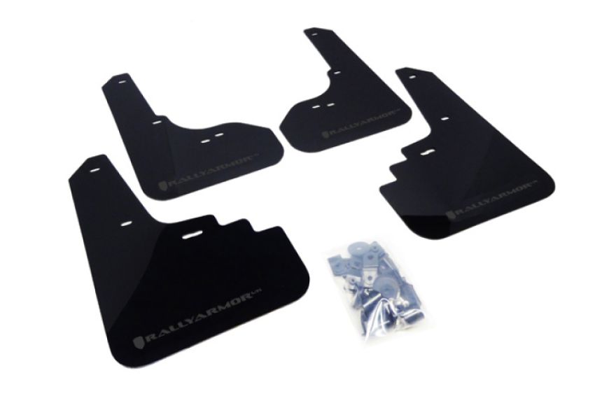 Rally Armor MF4-UR-BLK/GRY Black Mud Flap/Grey Logo