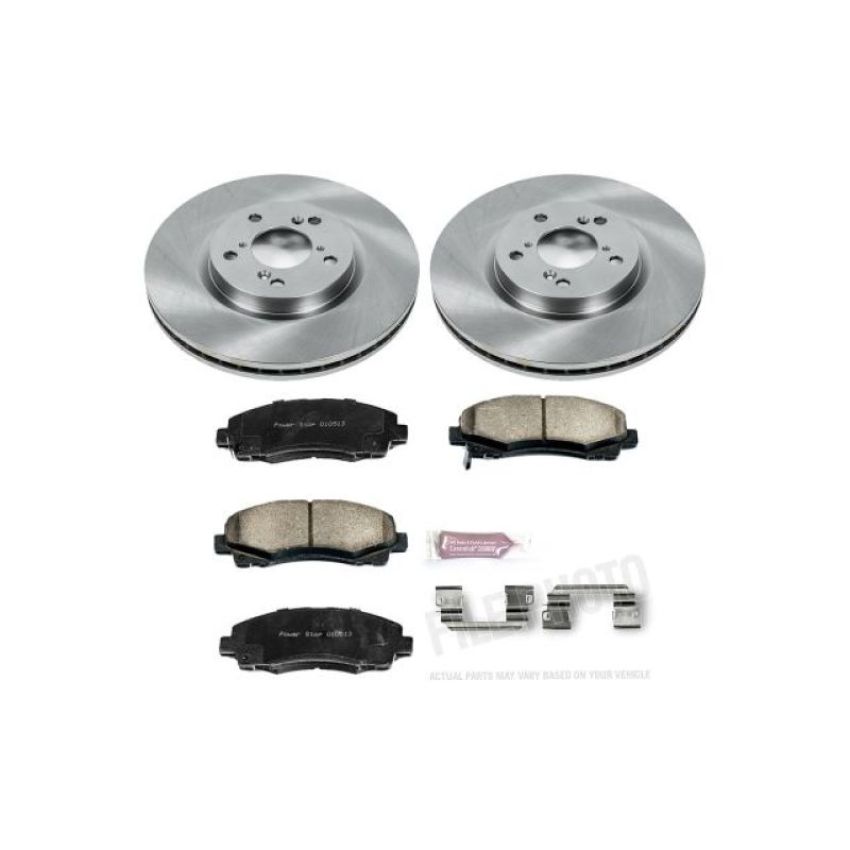 PowerStop KOE5939 OE Stock Replacement Low-Dust Ceramic Brake Pad and Rotor Kit