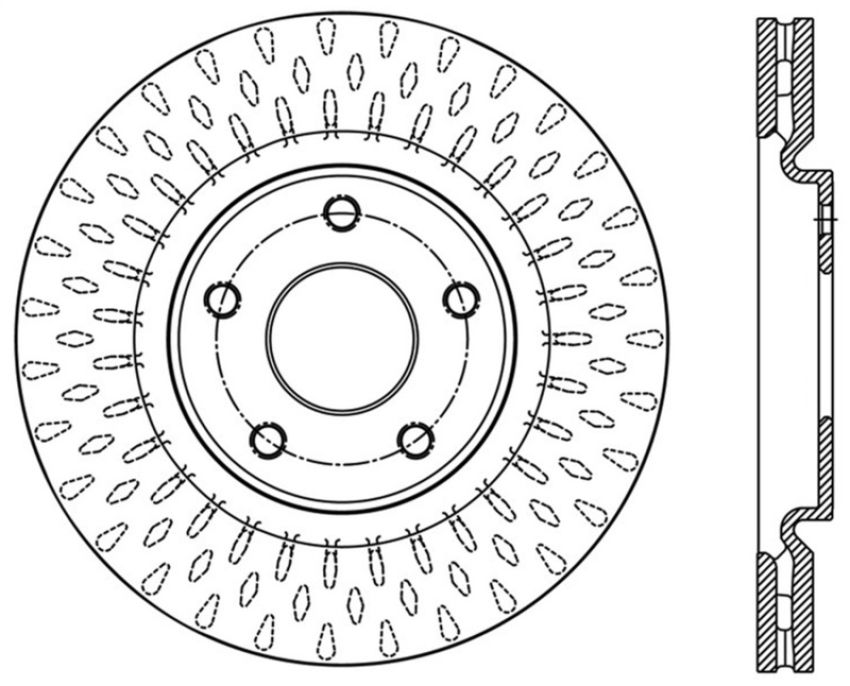Stoptech 128.67074L 12-20 Dodge Grand Caravan Sport Drilled Left Front Rotor