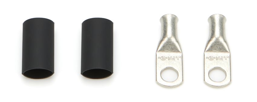 QUICKCAR RACING PRODUCTS QRP57-570 Power Ring 8 AWG 1/4in Hole Pair w/Heat Shrink