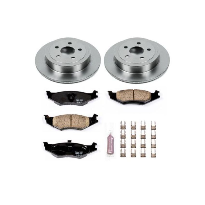 PowerStop KOE1687 OE Stock Replacement Low-Dust Ceramic Brake Pad and Rotor Kit
