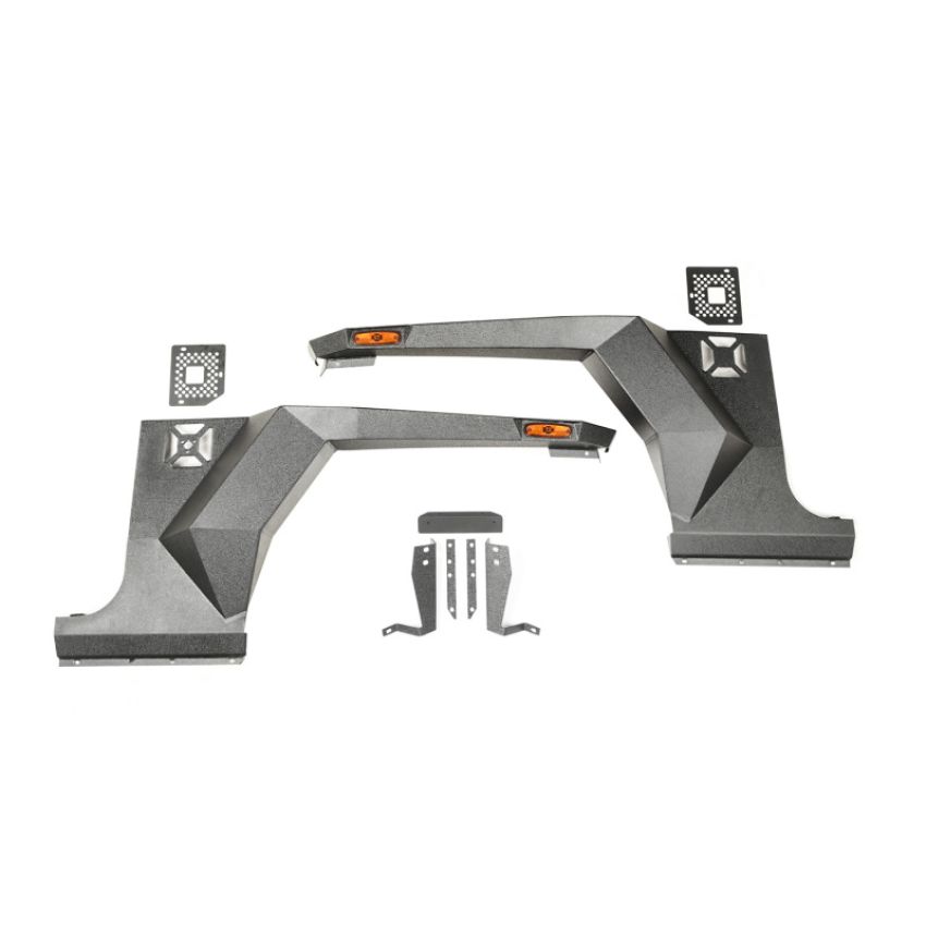 Rugged Ridge 11615.01 XHD Front Armor Fenders Pair 07-18 Jeep Wrangler JK/JKU