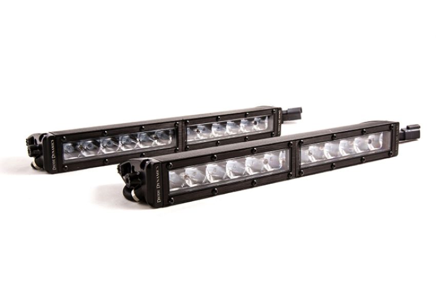 Diode Dynamics DD5015P 12 In LED Light Bar Single Row Straight Clear Driving (Pair) Stage Series