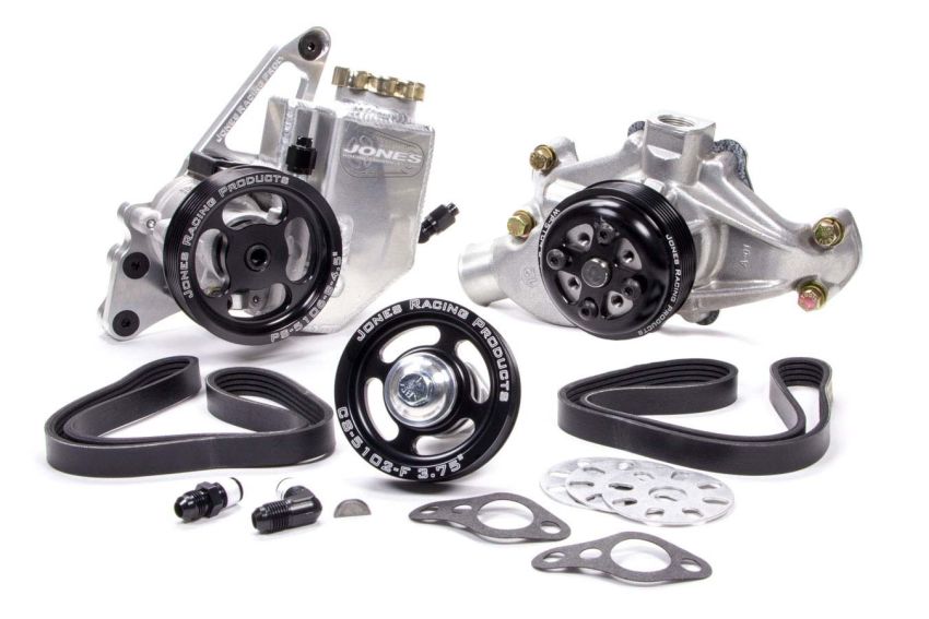 JONES RACING PRODUCTS JRP1004-AR-CE Serpentine Drive Kit - SBC w/P/S & W/P