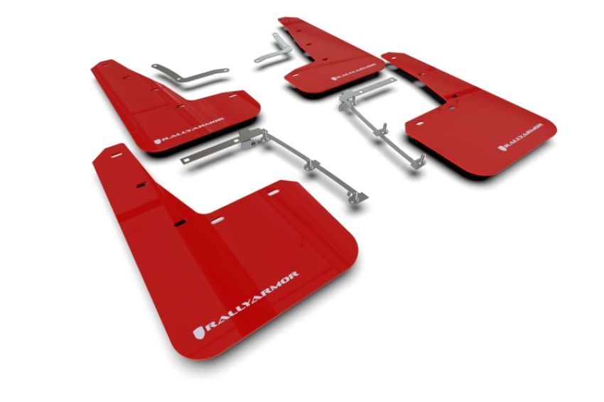 Rally Armor MF74-UR-RD/WH Red Mud Flap/White Logo