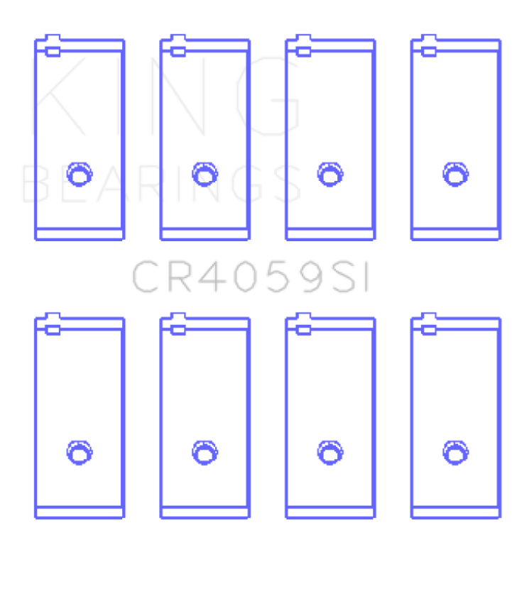 King Engine Bearings CR4059SI0.25 General Motors 138Ci 2.3L L40/Ld2 16V (Size +0.25mm) Connecting Rod Bearing Set