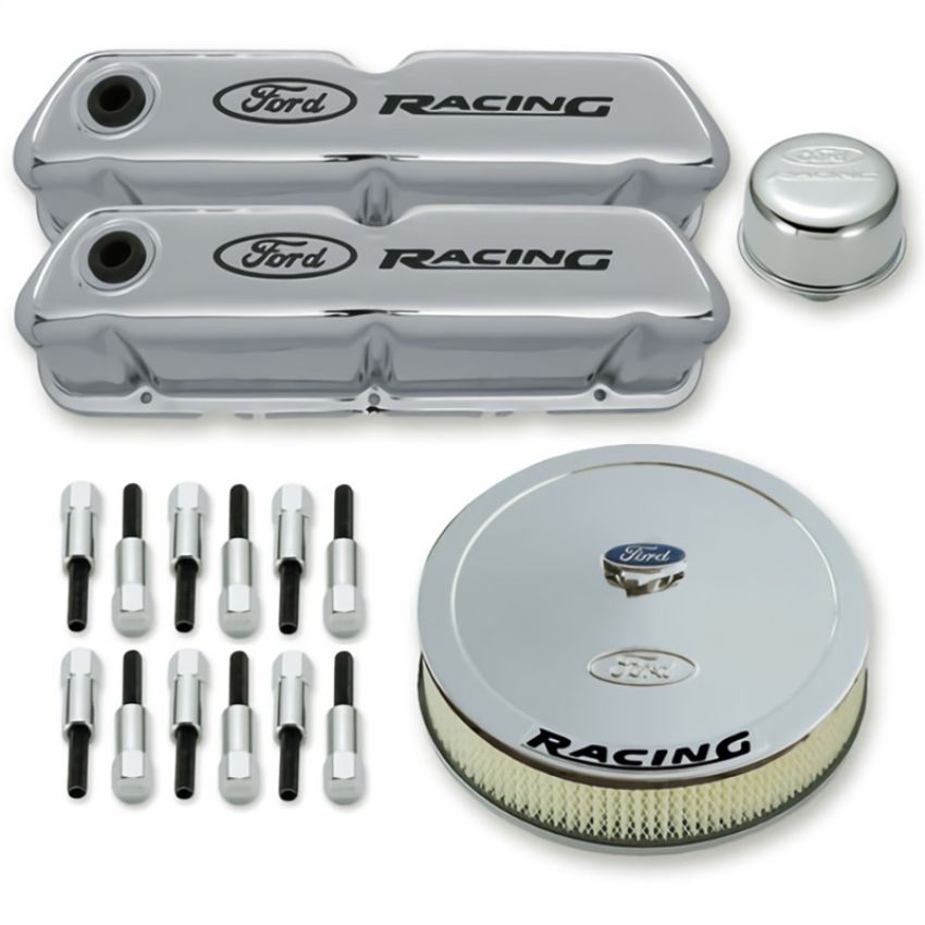 FORD FRD302-510 Engine Dress up Kit Chrome w/Ford Racing Log
