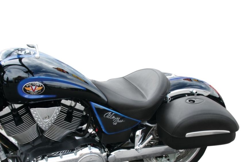Mustang Motorcycle 76514 Mustang 03-17 Victory Vegas, Kingpin, 05-07 8-Ball Standard Touring Solo Seat - Black