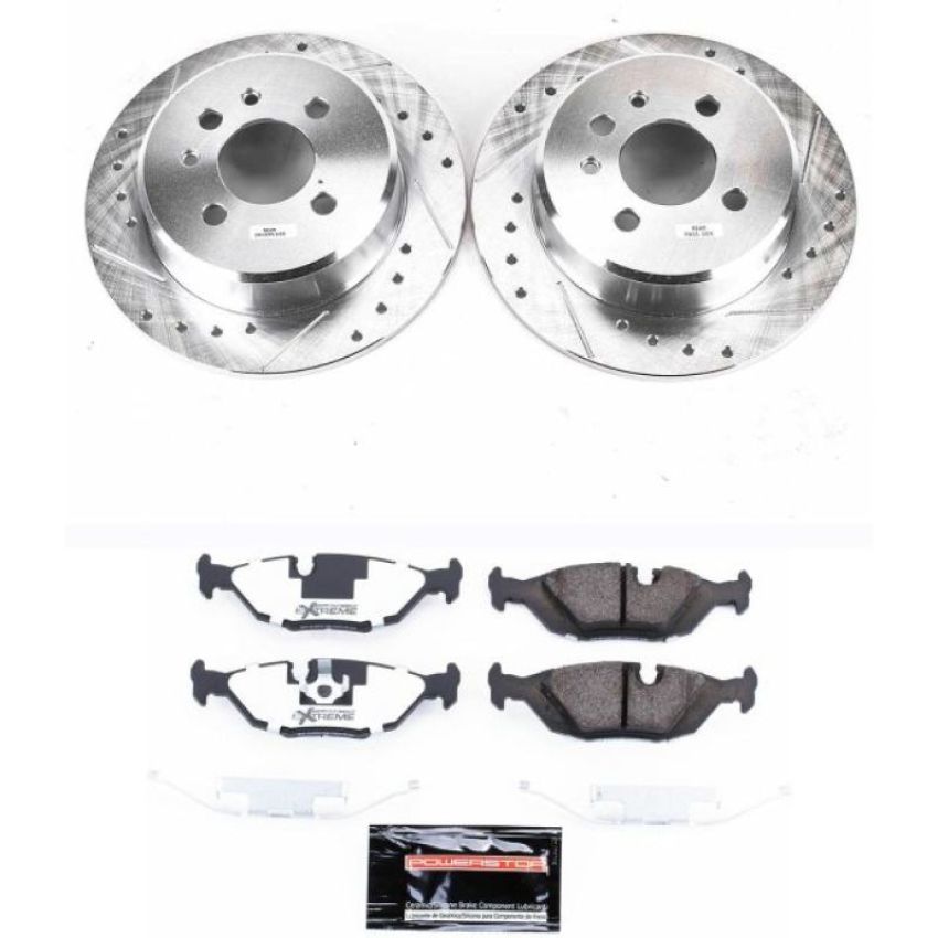 PowerStop K4804-26 Z26 Street Performance Ceramic Brake Pad and Drilled & Slotted Rotor Kit