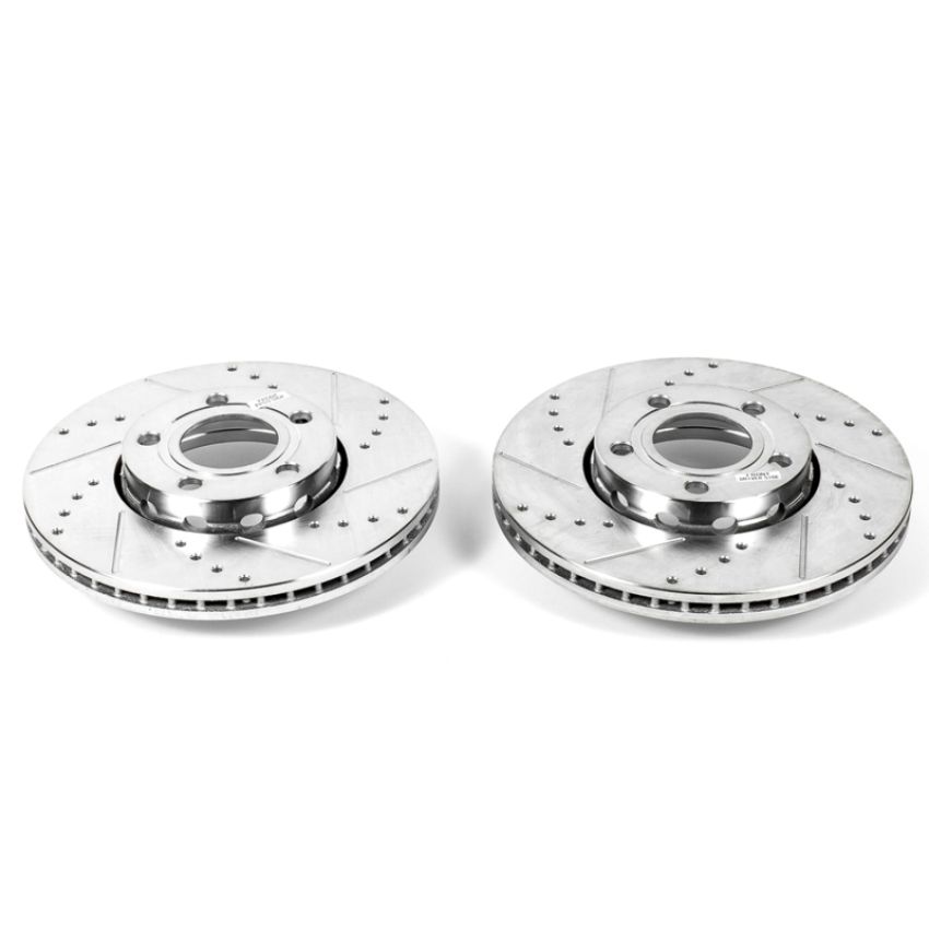 PowerStop EBR833XPR PowerStop Evolution Performance Drilled, Slotted & Plated Brake Rotor Pair