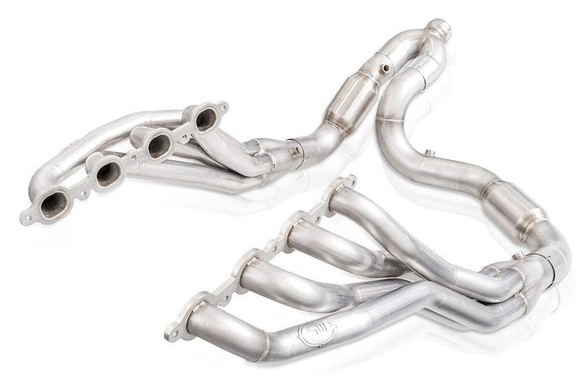 Stainless Works CT19HCATY 2019+ Chevrolet Silverado 5.3L Catted Headers 1-7/8in Primaries 3in Leads Y-Pipe