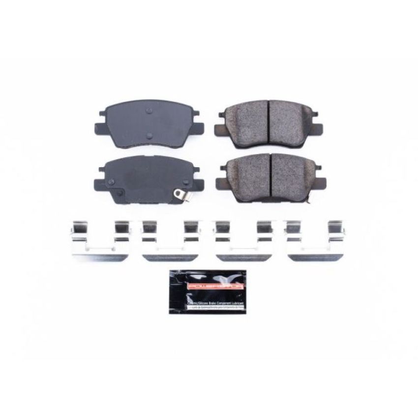 PowerStop Z23-1844 PowerStop - Z23 Daily Driver Carbon-Fiber Ceramic Brake Pads with Hardware Kit