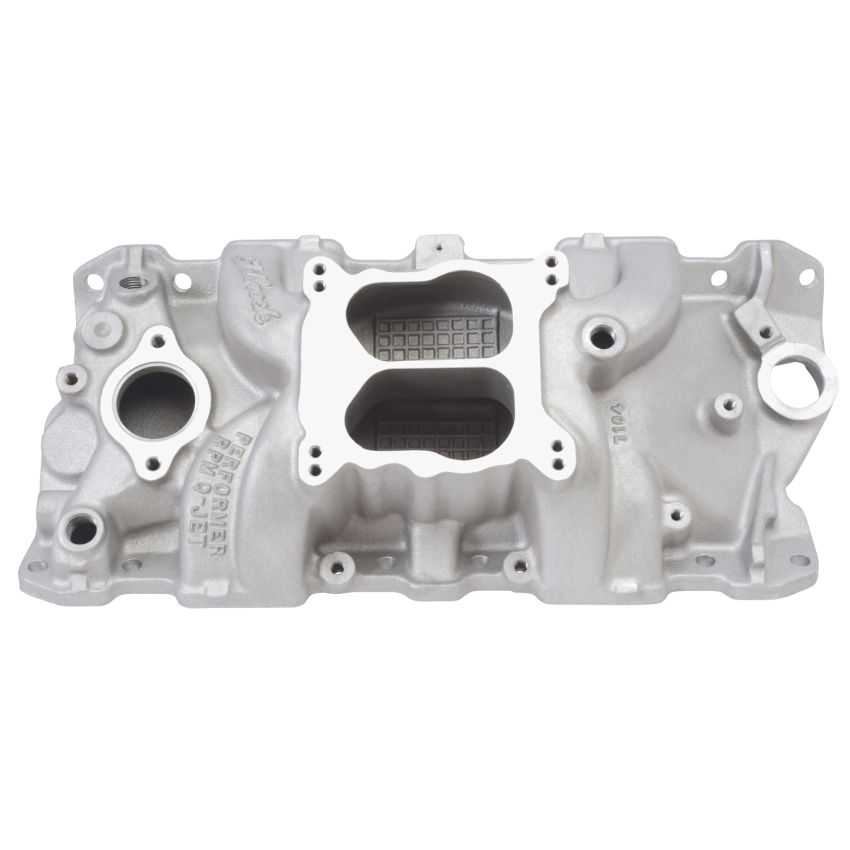EDELBROCK EDE7104 SBC Performer RPM Q-Jet Manifold - 262-400