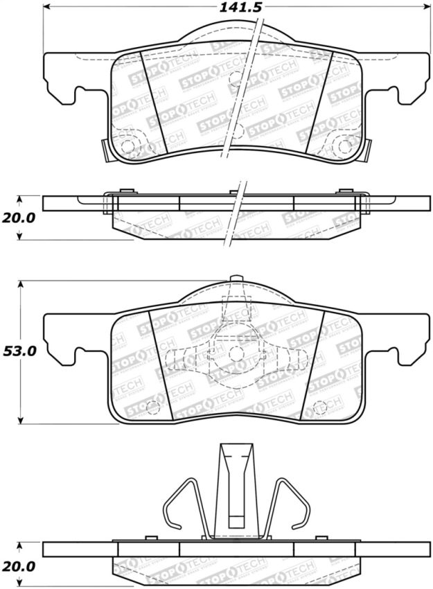 Stoptech 308.09350 Street Brake Pads