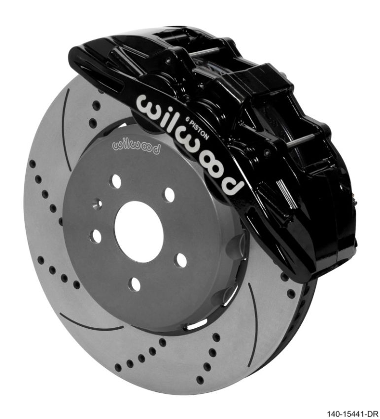 Wilwood 140-15441-D SX6R Front Brake Kit 15in Lug Drive Drilled Rotor w/ Lines 16-19 Chevrolet Camaro