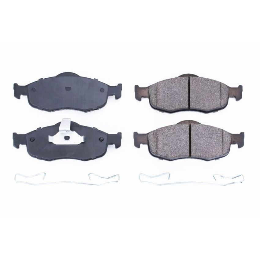 PowerStop 17-648 PowerStop - Z17 Low-Dust Ceramic Brake Pads with Hardware