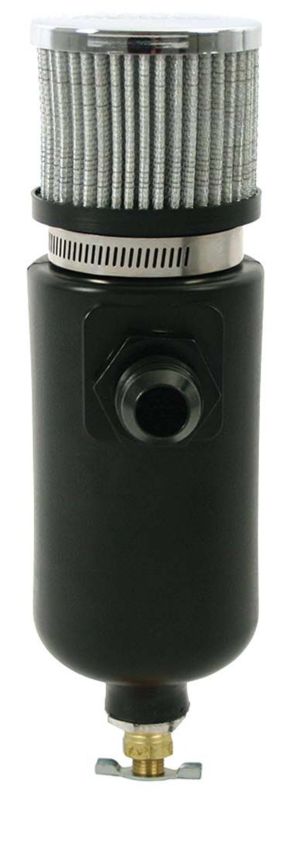 MOROSO MOR85402 Breather Tank 1qt w/10an Fitting - Poly - Black