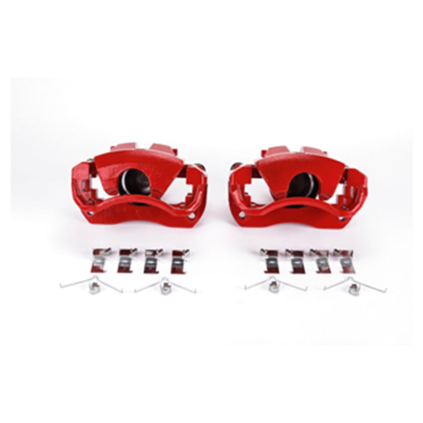 PowerStop S3128 Red Powder Coated Calipers