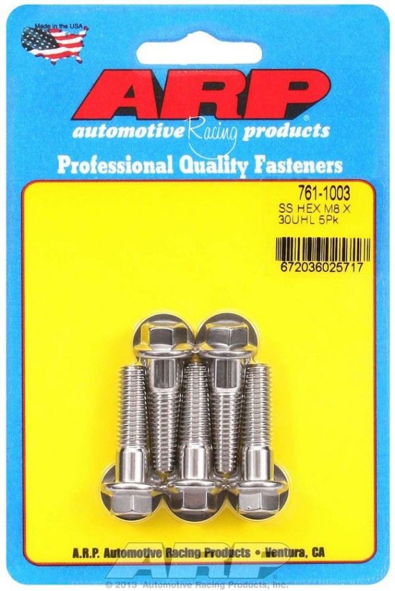 ARP ARP761-1003 S/S Bolt Kit - 6pt. (5) 8mm x 1.25 x 30