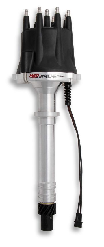 MSD IGNITION MSD85557 Chevy V8 Distributor Pro-Billet w/Black Cap
