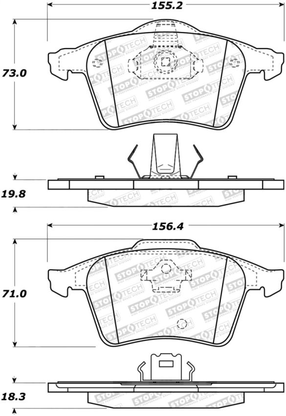Stoptech 308.10030 Street Brake Pads