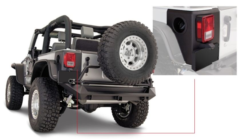 07-15 Jeep Trail Armor Rear Corner Pair