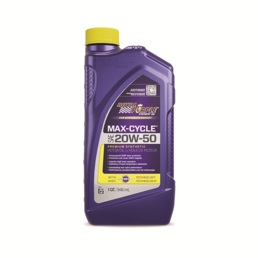 Royal Purple 26316 Max-Cycle Synthetic 20W-50 Motorcycle Oil (Canada) - 1 Quart