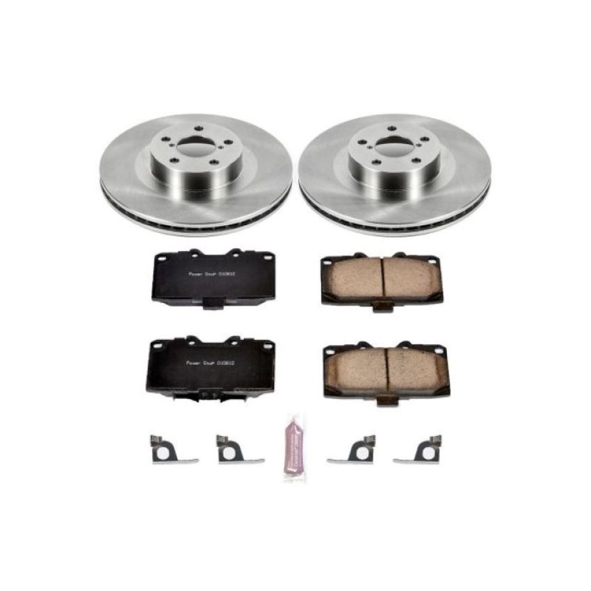 PowerStop KOE2367 OE Stock Replacement Low-Dust Ceramic Brake Pad and Rotor Kit