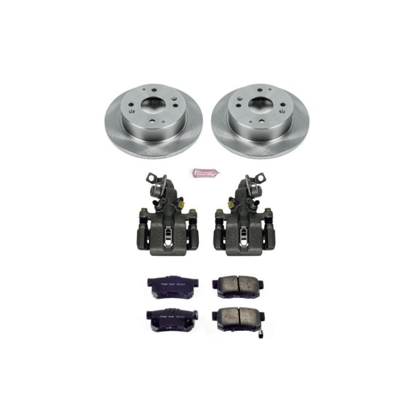 PowerStop KCOE701 OE Stock Replacement Low-Dust Ceramic Brake Pad, Rotor and Caliper Kit