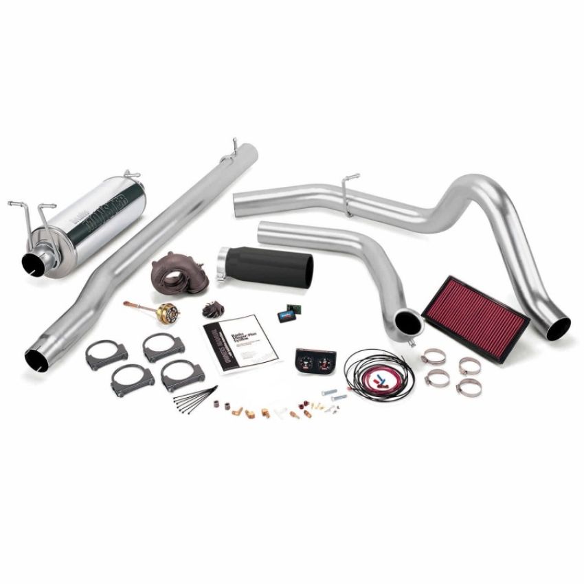 Banks Power 47523-B 99 Ford 7.3L F250/350 Man Stinger-Plus System - SS Single Exhaust w/ Black Tip
