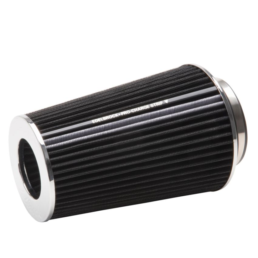 EDELBROCK EDE43690 Pro-Flo Air Filter Cone 10.5 Tall Black/Chrome