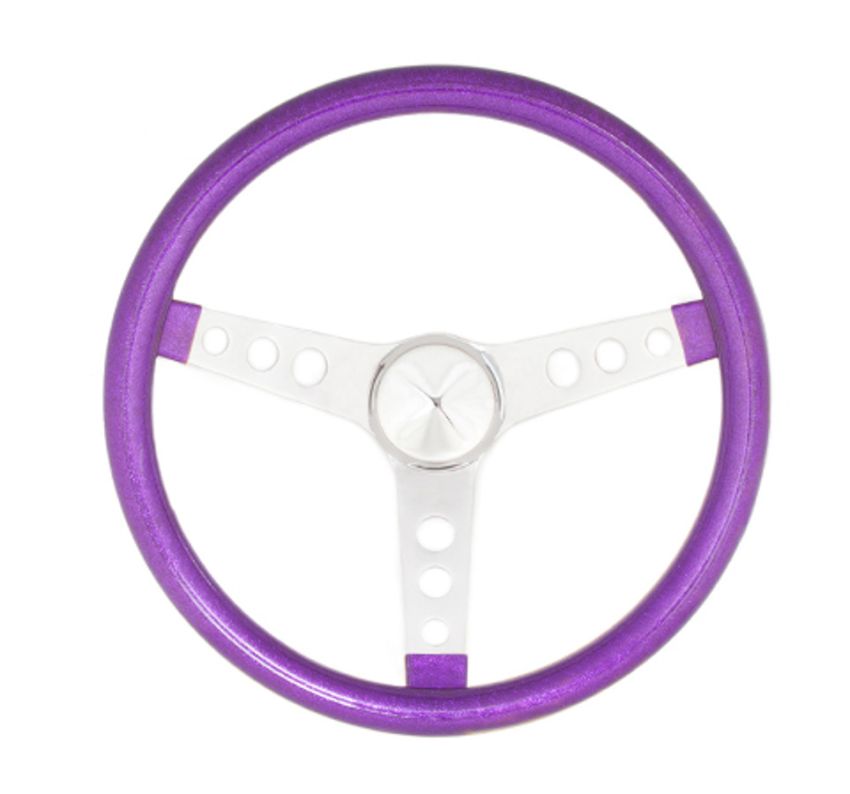 GRANT GRT8443 Steering Wheel Mtl Flake Purple/Spoke Chrm 13.5