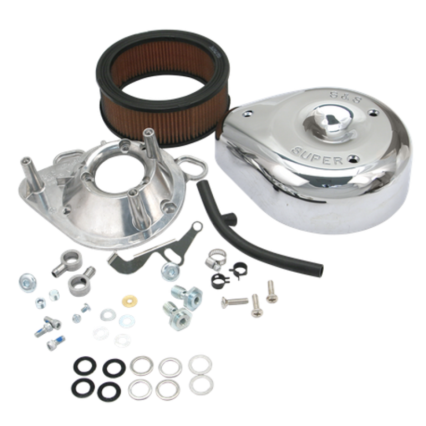 S&S Cycle 17-0404 93-99 BT/91-03 Sportster Models Teardrop Air Cleaner Kit for S&S Super E/G Carb