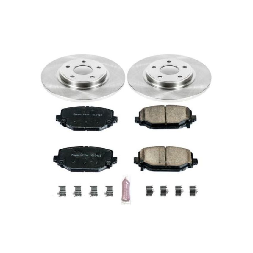 PowerStop KOE5961 OE Stock Replacement Low-Dust Ceramic Brake Pad and Rotor Kit