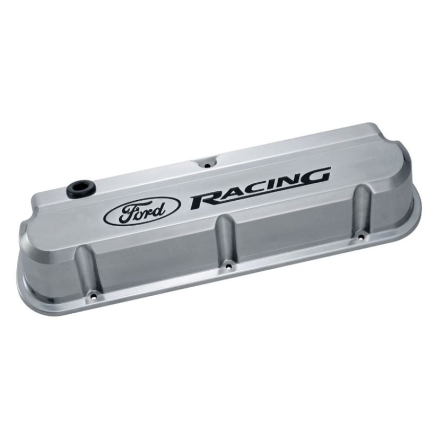 FORD FRD302-138 SBF Alm Valve Cover Set Slant-Edge Polished