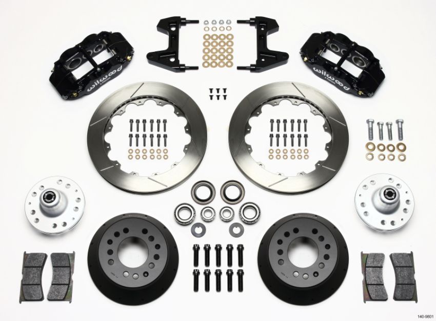Wilwood 140-9801 Narrow Superlite 6R Front Hub Kit 12.88in 74-80 Pinto/Mustang II Disc Spindle only