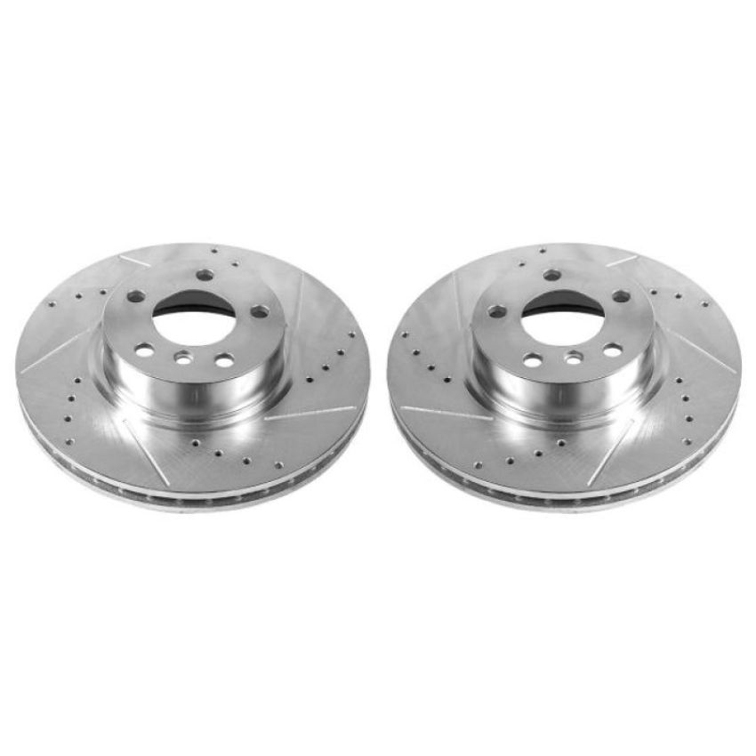PowerStop EBR1238XPR PowerStop Evolution Performance Drilled, Slotted & Plated Brake Rotor Pair