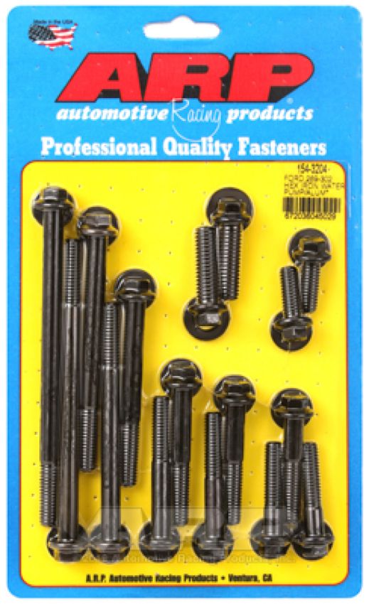 ARP ARP154-3204 Water Pump/Timing Cover Bolt Kit 6pt SBF289-302